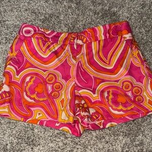 Trina Turk High Waist Pink and Orange Shorts